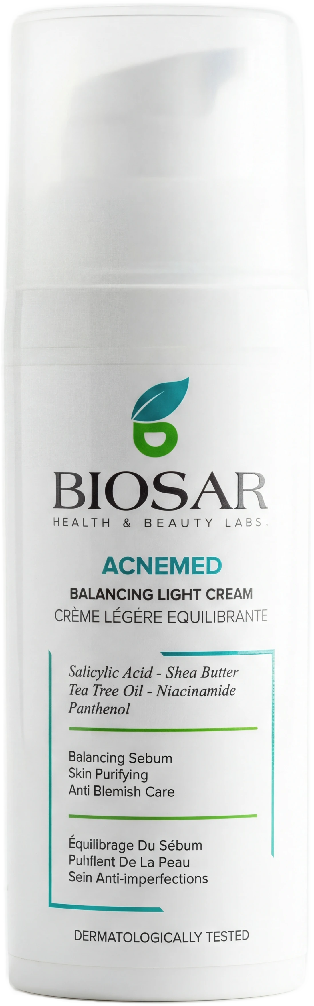 BIOSAR Acnemed Balancing Light Cream 50 ml, front label